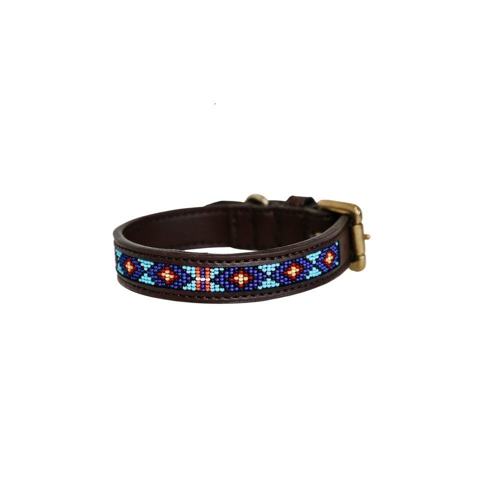 Kentucky Dogwear Kentucky Dogwear Halsband Handgemaakte Parels Blauw Kentucky Dogwear Kentucky Dogwear Halsband Handgemaakte Parels Blauw