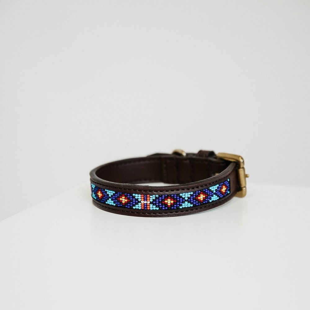 Kentucky Dogwear Kentucky Dogwear Halsband Handgemaakte Parels Blauw Kentucky Dogwear Kentucky Dogwear Halsband Handgemaakte Parels Blauw