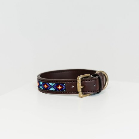 Kentucky Dogwear Kentucky Dogwear Halsband Handgemaakte Parels Blauw Kentucky Dogwear Kentucky Dogwear Halsband Handgemaakte Parels Blauw