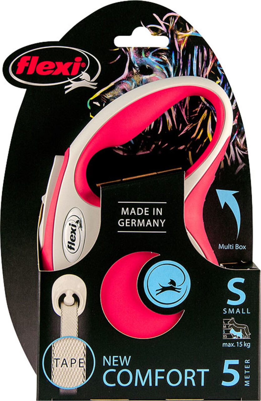 Flexi Flexi Rollijn New Comfort Tape Rood Flexi Flexi Rollijn New Comfort Tape Rood