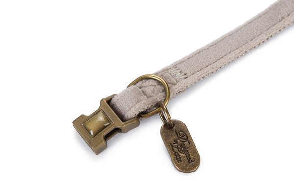 Designed by Lotte Designed by Lotte Hondenhalsband Velura Grijs Designed by Lotte Designed by Lotte Hondenhalsband Velura Grijs