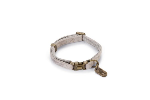 Designed by Lotte Designed by Lotte Hondenhalsband Velura Grijs Designed by Lotte Designed by Lotte Hondenhalsband Velura Grijs