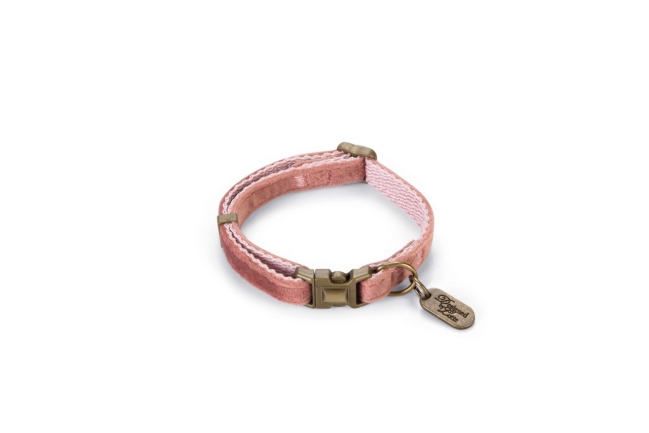 Designed by Lotte Designed by Lotte Hondenhalsband Velura Roze Designed by Lotte Designed by Lotte Hondenhalsband Velura Roze