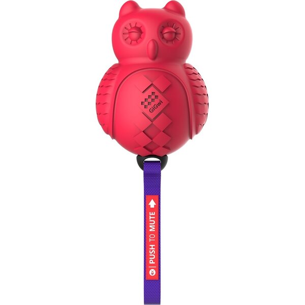 GiGwi GiGwi Push To Mute Uil Rood/Paars