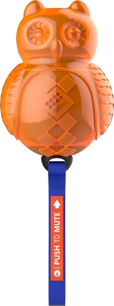 GiGwi GiGwi Push To Mute Uil Blauw/Oranje GiGwi GiGwi Push To Mute Uil Blauw/Oranje