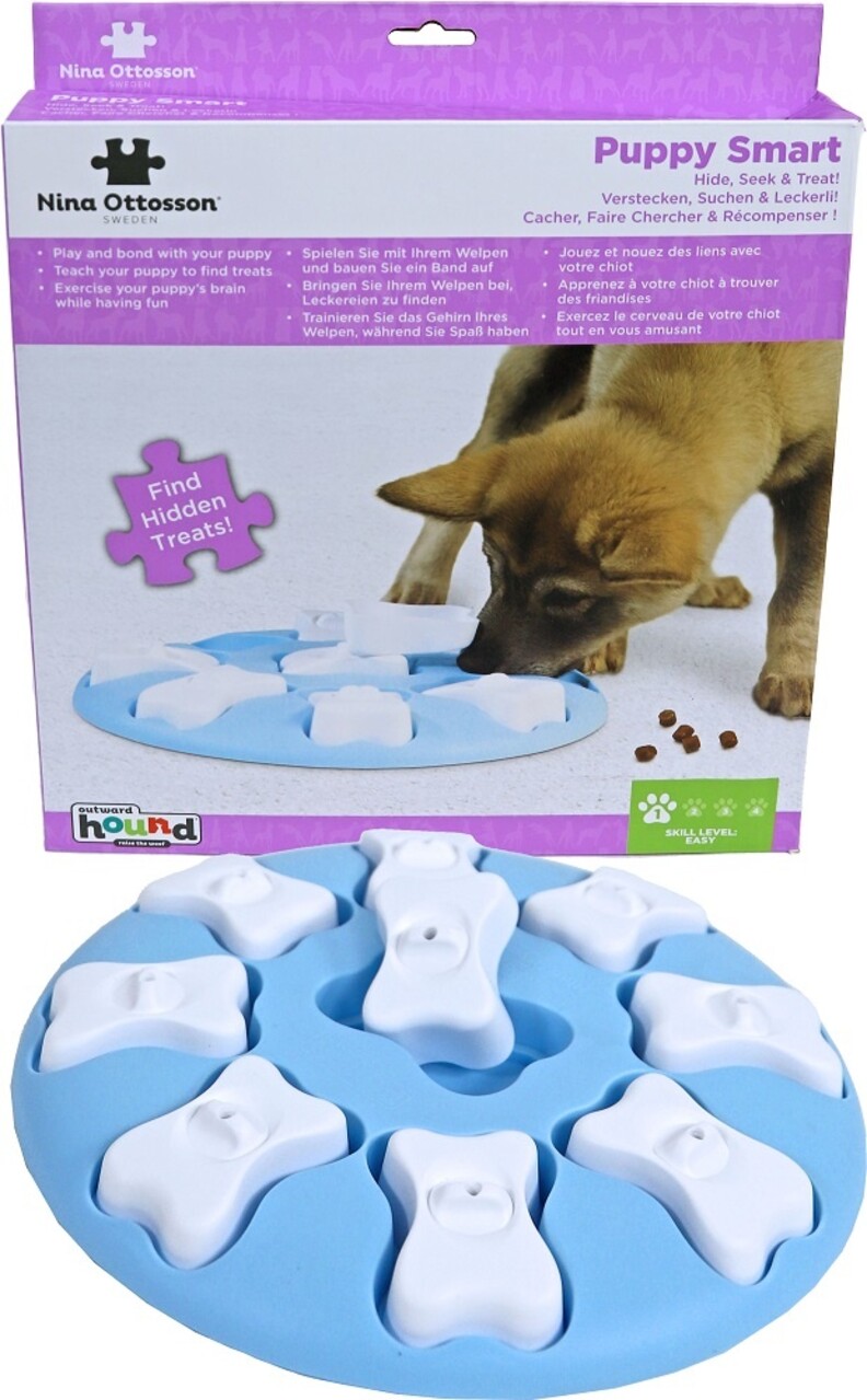 Nina Ottosson Nina Ottosson Puppyspel Smart Blauw Nina Ottosson Nina Ottosson Puppyspel Smart Blauw