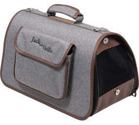 Jack & Vanilla Jack & Vanilla Bizou Pet Carrier Grijs/Bruin Jack & Vanilla Jack & Vanilla Bizou Pet Carrier Grijs/Bruin