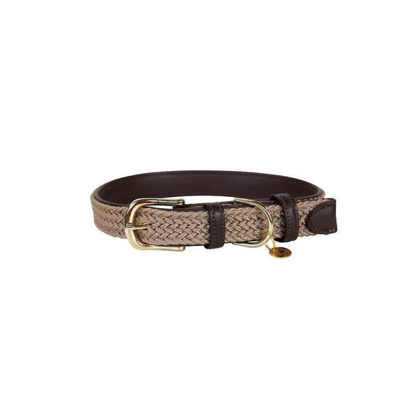 Kentucky Dogwear Kentucky Dogwear Gevlochten Nylon Hondenhalsband Beige