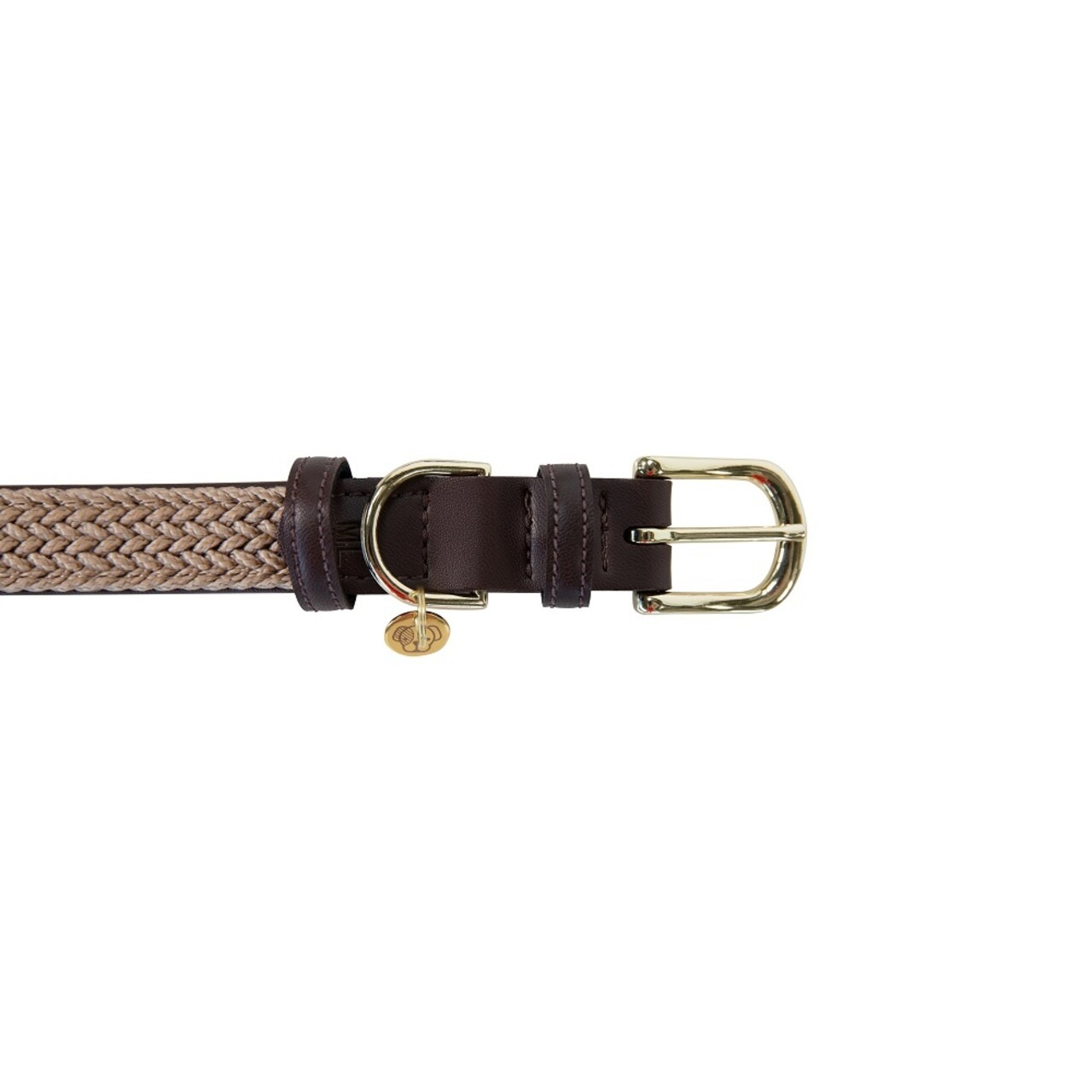 Kentucky Dogwear Kentucky Dogwear Gevlochten Nylon Hondenhalsband Beige