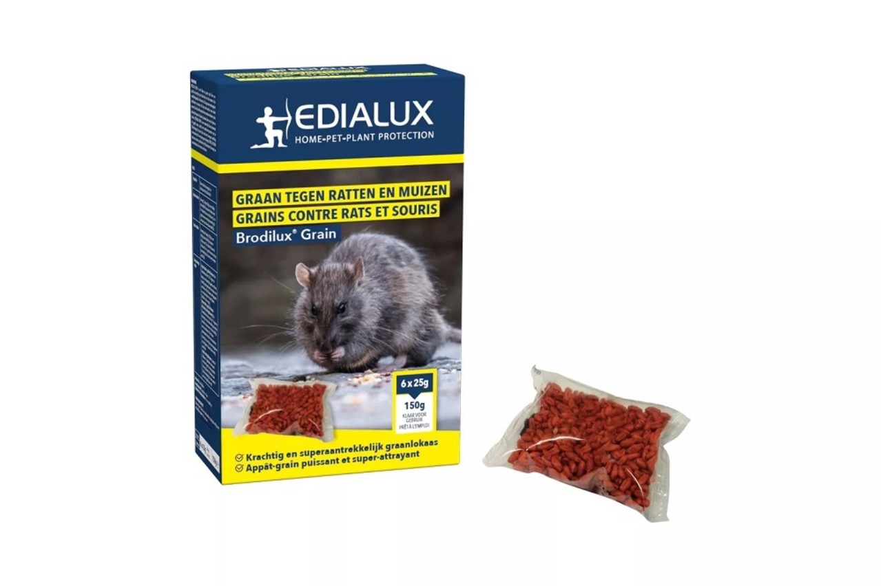 Edialux Edialux Brodilux Grain Ratten- en muizenvergif Edialux Edialux Brodilux Grain Ratten- en muizenvergif