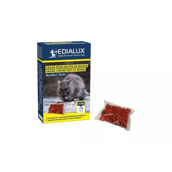Edialux Edialux Brodilux Grain Ratten- en muizenvergif Edialux Edialux Brodilux Grain Ratten- en muizenvergif