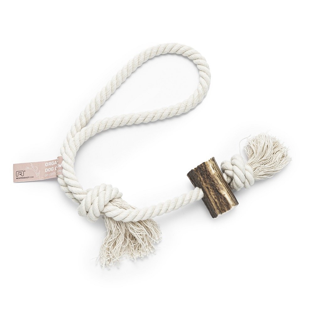 Rexproduct Rexproduct Hondenspeelgoed Loop (Touw + vol stuk hertengewei) Rexproduct Rexproduct Hondenspeelgoed Loop (Touw + vol stuk hertengewei)