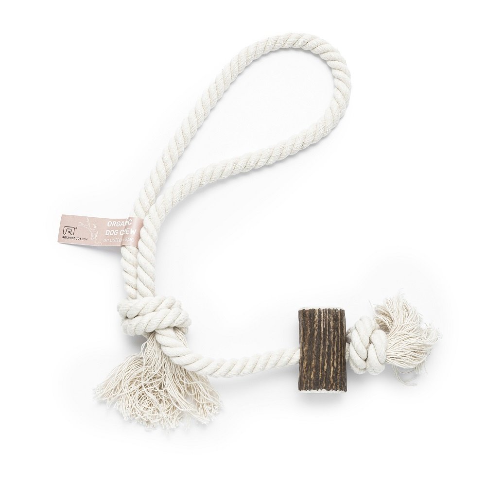 Rexproduct Rexproduct Hondenspeelgoed Loop (Touw + vol stuk hertengewei) Rexproduct Rexproduct Hondenspeelgoed Loop (Touw + vol stuk hertengewei)