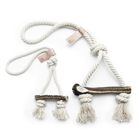 Rexproduct Rexproduct Hondenspeelgoed Knot Soft (Touw + half hertengewei) Rexproduct Rexproduct Hondenspeelgoed Knot Soft (Touw + half hertengewei)