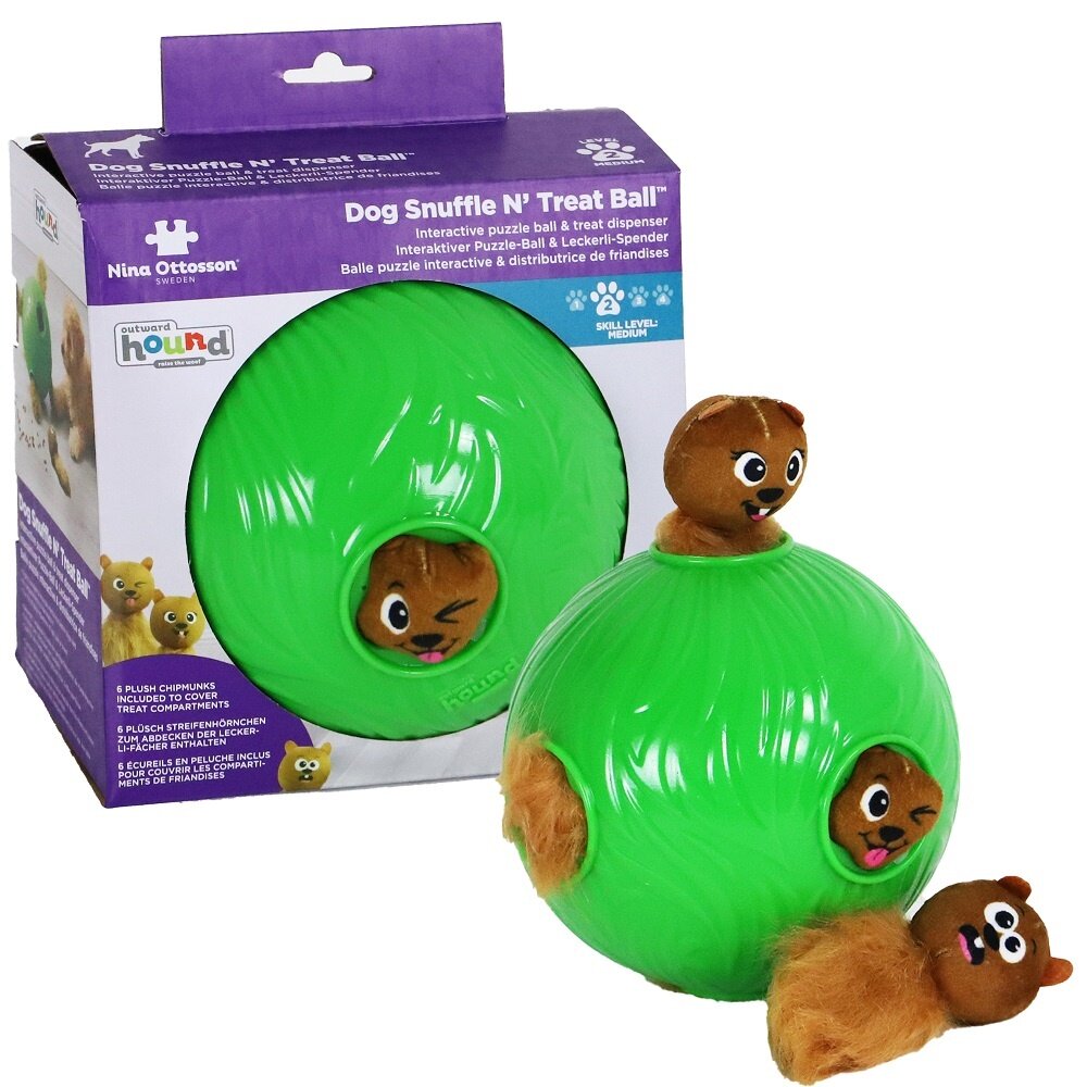 Pet Supplies : Outward Hound Nina Ottosson Dog Snuffle N' Treat Interactive  Puzzle Ball & Treat Dispenser Dog Toy 