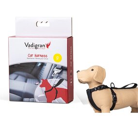 Vadigran Vadigran Harnas + Veiligheidsgordel Auto Zwart Vadigran Vadigran Harnas + Veiligheidsgordel Auto Zwart