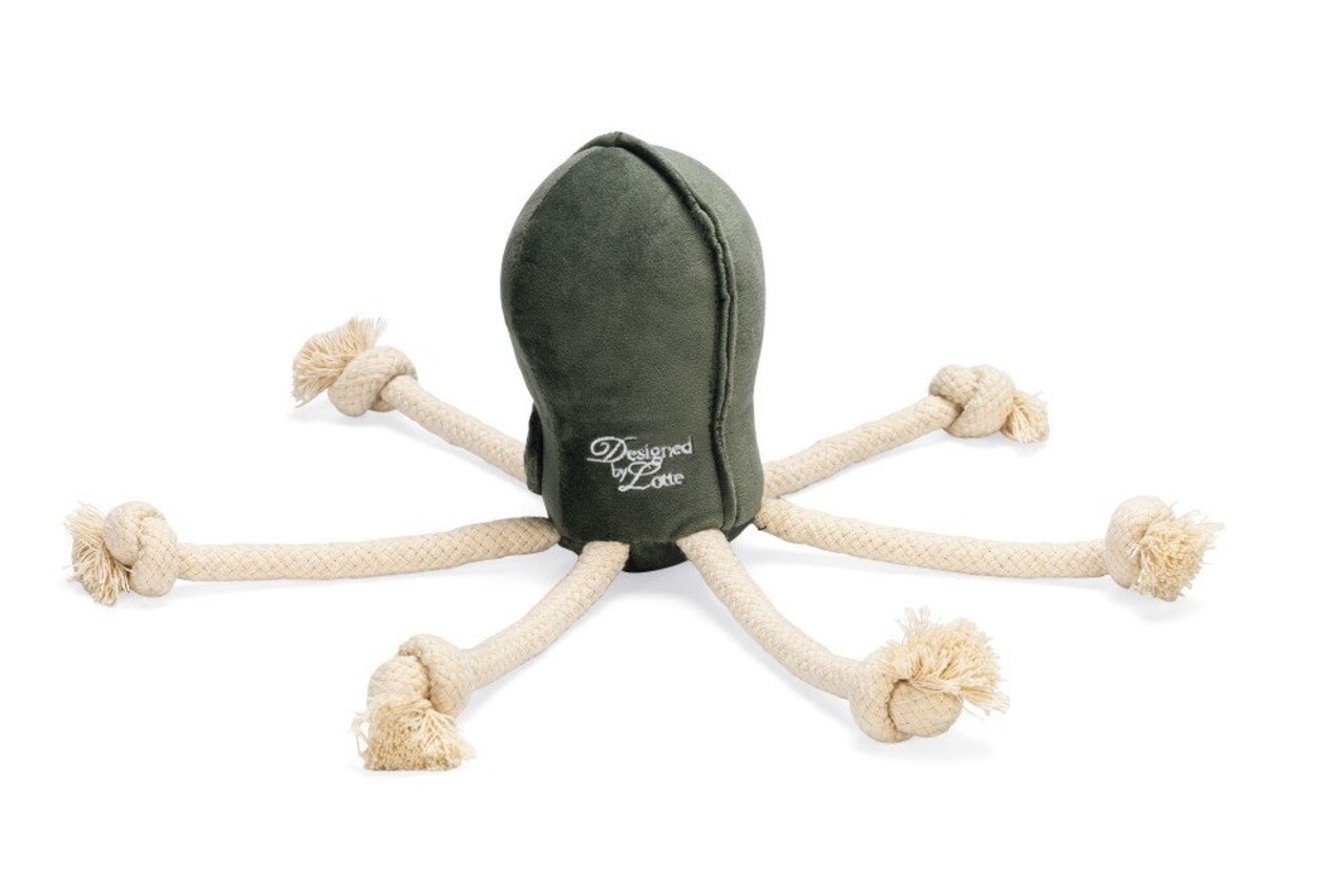 Designed by Lotte Designed by Lotte Velvet Hondenspeelgoed Octo Aisha Groen