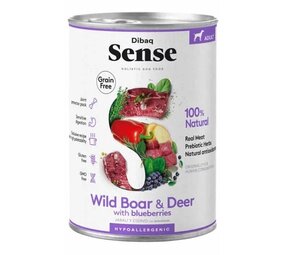 Dibaq Sense Dibaq Sense Hond Graanvrij Natvoer Voeding Wild Zwijn & Hert Dibaq Sense Dibaq Sense Hond Graanvrij Natvoer Voeding Wild Zwijn & Hert