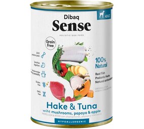 Dibaq Sense Dibaq Sense Hond Graanvrij Natvoer Heek & Tonijn Dibaq Sense Dibaq Sense Hond Graanvrij Natvoer Heek & Tonijn