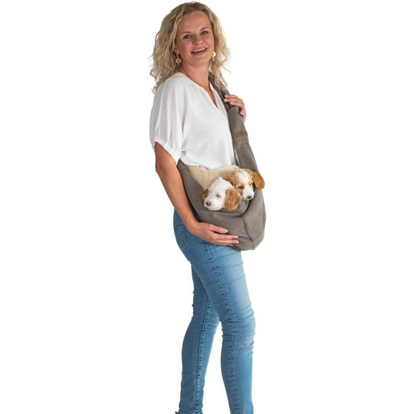 Animal Boulevard Animal Boulevard Home & Away Schoudertas voor Honden Bruin