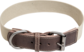 Animal Boulevard Waxed Leder met Canvas Halsband Hond Bruin/Beige Animal Boulevard Waxed Leder met Canvas Halsband Hond Bruin/Beige