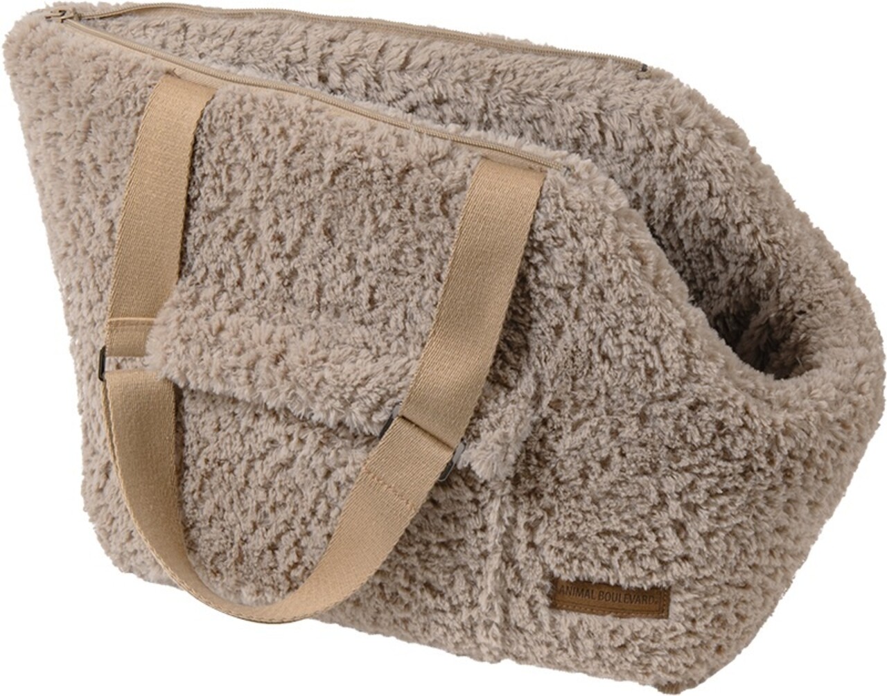 Animal Boulevard Animal Boulevard Curl Plush Draagtas Beige Animal Boulevard Animal Boulevard Curl Plush Draagtas Beige
