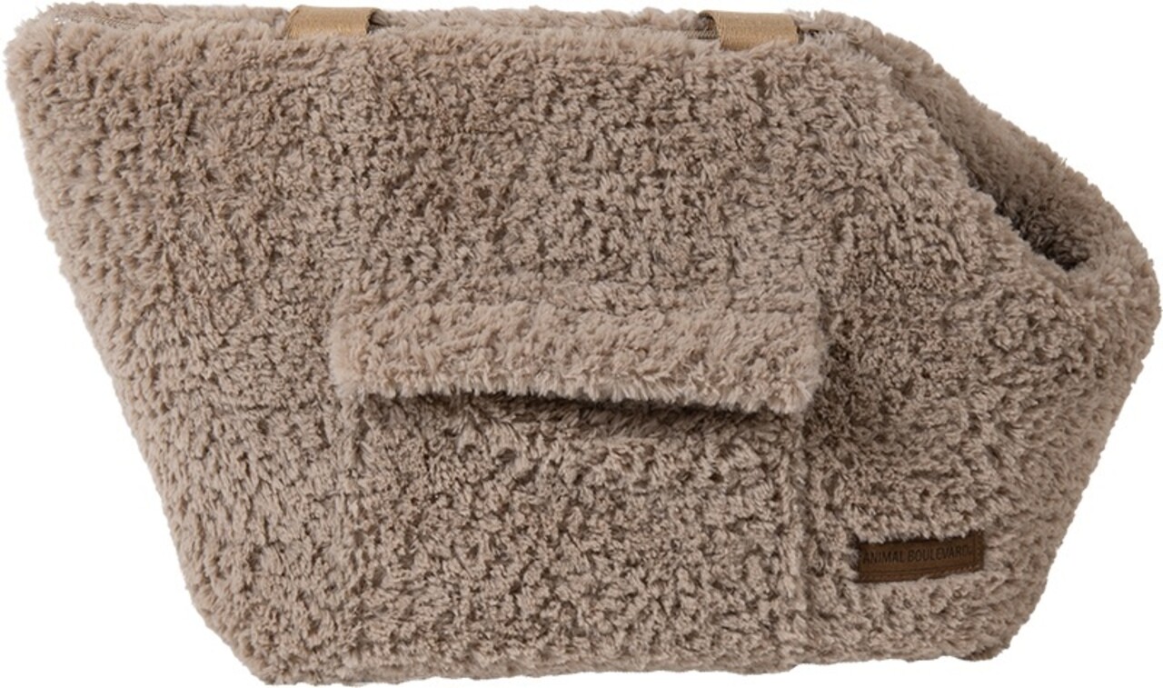 Animal Boulevard Animal Boulevard Curl Plush Draagtas Beige Animal Boulevard Animal Boulevard Curl Plush Draagtas Beige