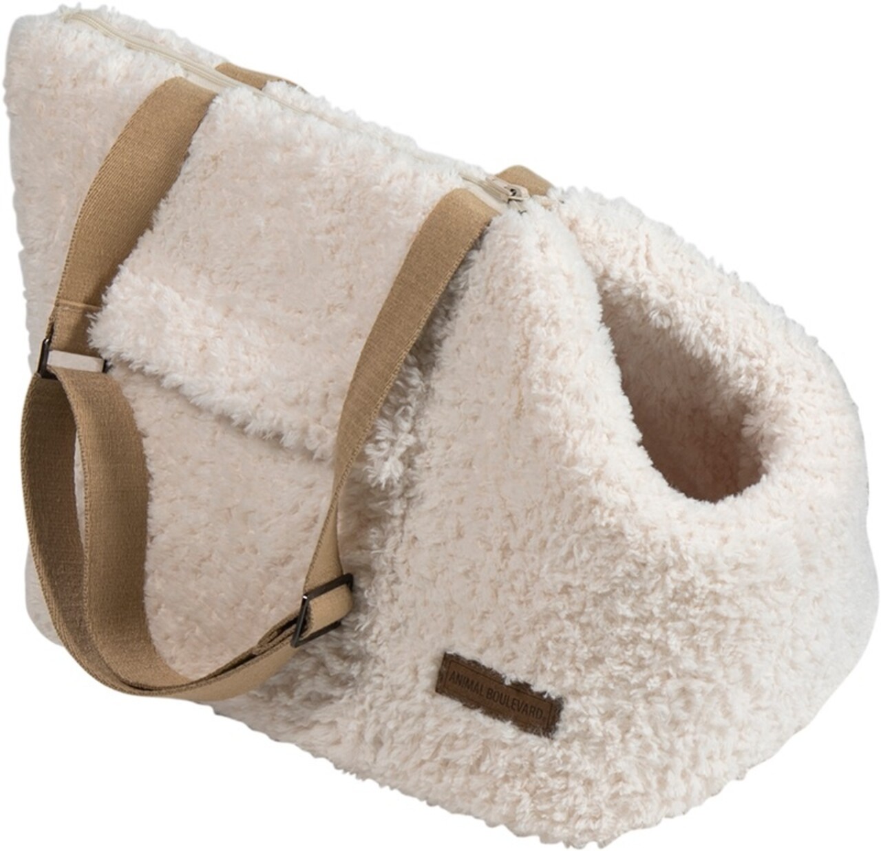 Animal Boulevard Animal Boulevard Curl Plush Draagtas Wit
