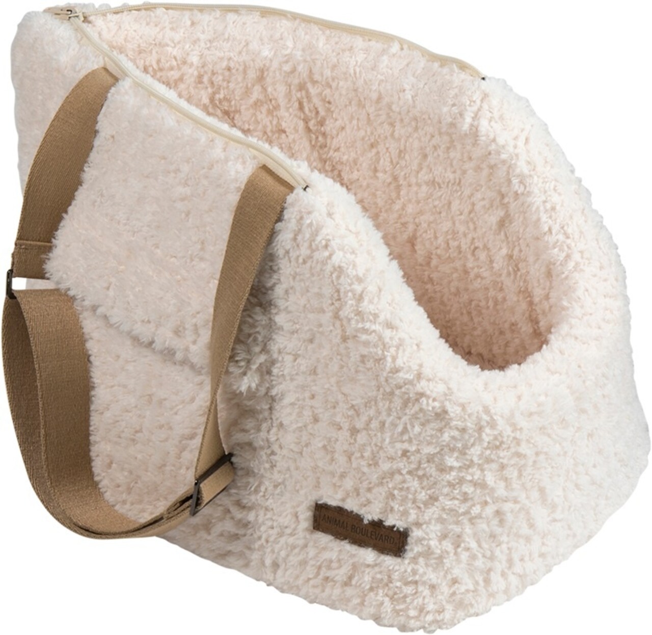 Animal Boulevard Animal Boulevard Curl Plush Draagtas Wit