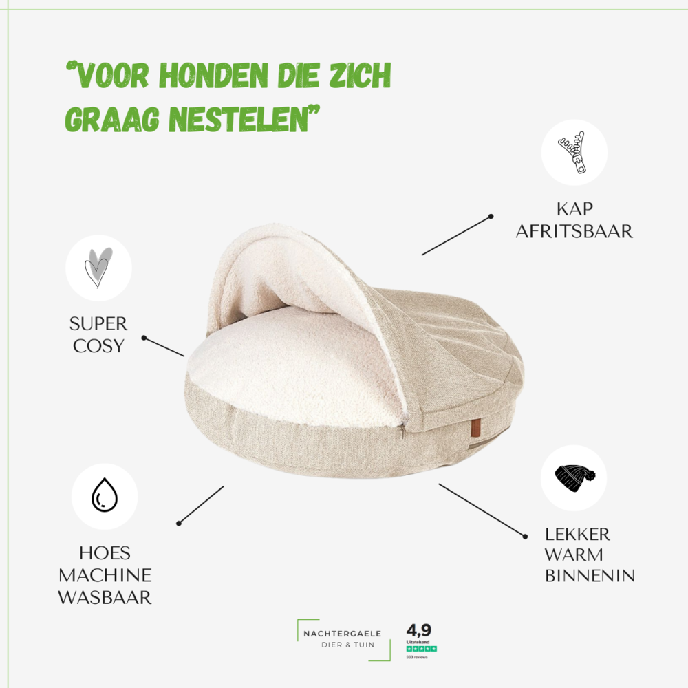 Nachtergaele Nachtergaele RIDGE Hondenmand Met Kap Donkergrijs Nachtergaele Nachtergaele RIDGE Hondenmand Met Kap Donkergrijs