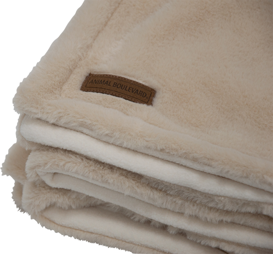 Animal Boulevard Animal Boulevard Champs-Elysées Deken Plush Beige Animal Boulevard Animal Boulevard Champs-Elysées Deken Plush Beige