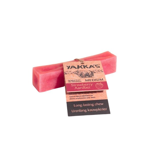 Yakka's YAKKA's Kaasbot Kauwbeen met Aardbei Yakka's YAKKA's Kaasbot Kauwbeen met Aardbei