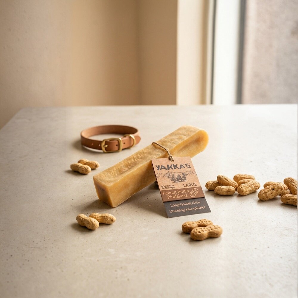 Yakka's YAKKA's Kaasbot Kauwbeen met Pindakaas