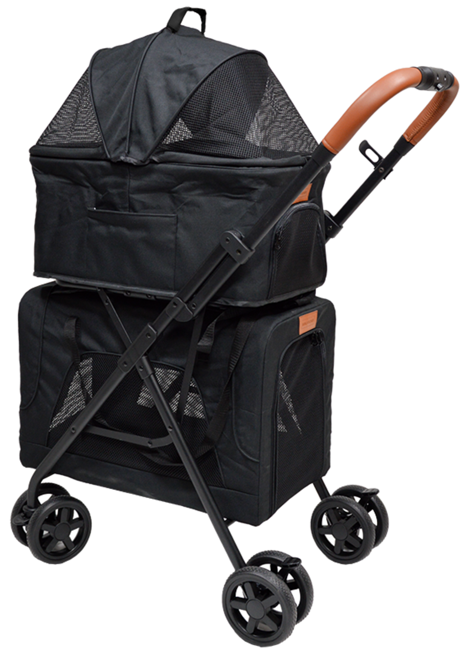Animal Boulevard Animal Boulevard Classic On The Go Buggy Florio Zwart (Dubbel dekker) Animal Boulevard Animal Boulevard Classic On The Go Buggy Florio Zwart (Dubbel dekker)