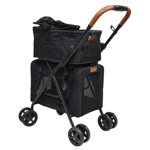 Animal Boulevard Animal Boulevard Classic On The Go Buggy Florio Zwart (Dubbel dekker) Animal Boulevard Animal Boulevard Classic On The Go Buggy Florio Zwart (Dubbel dekker)