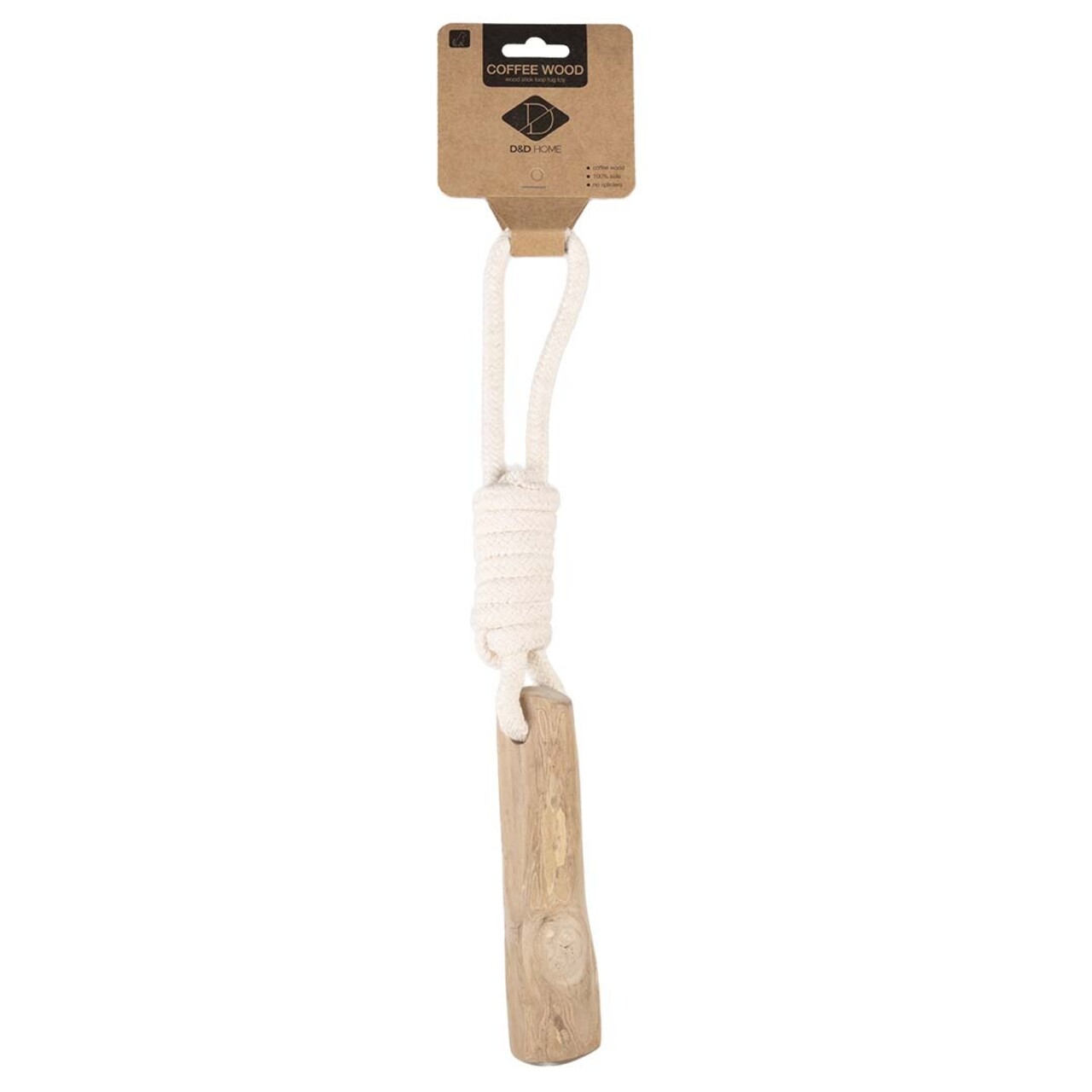 D & D D & D Trekspeeltje Koffiehout Wood Stick Loop