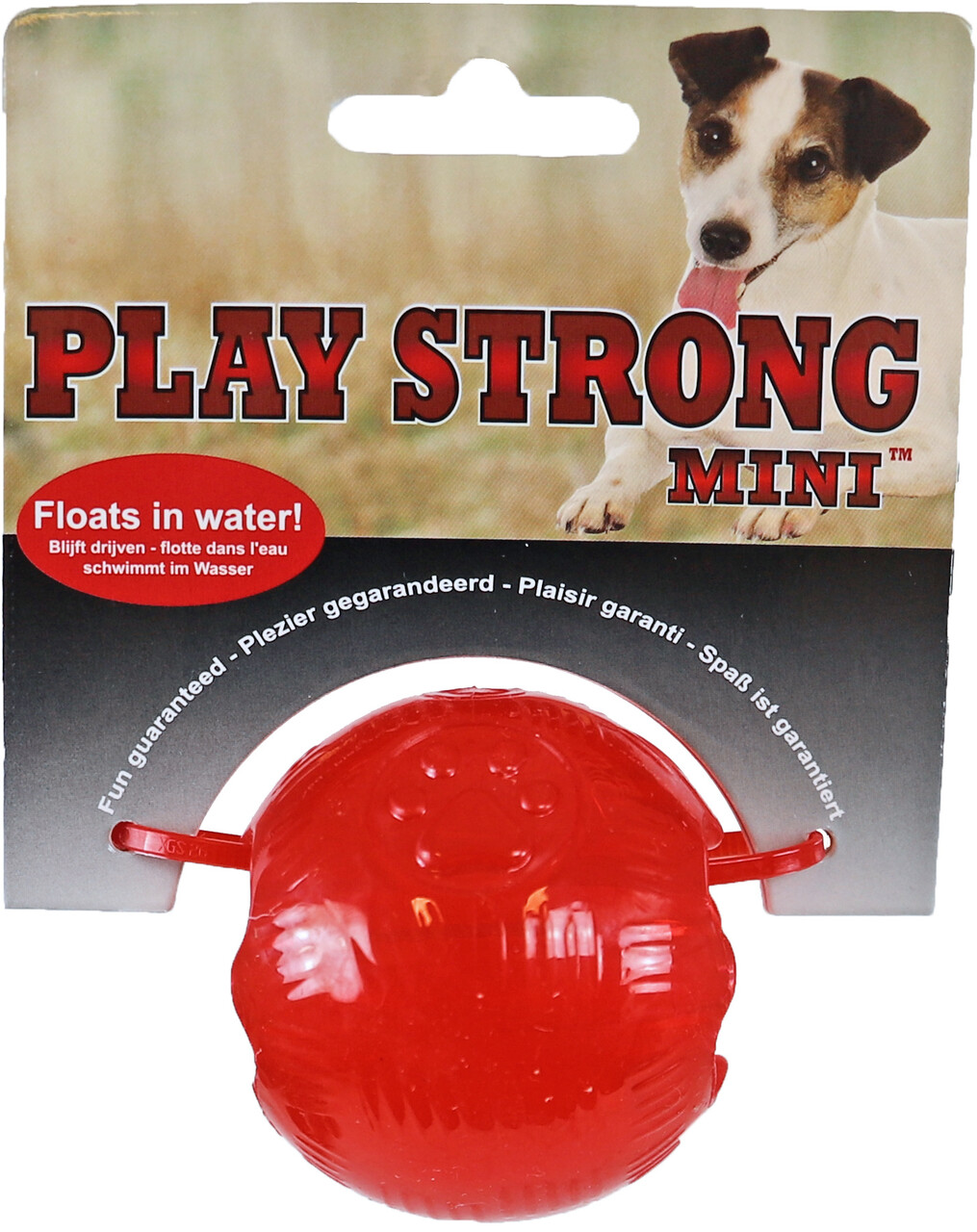 Play Strong Play Strong Bal Rubber Mini Rood Play Strong Play Strong Bal Rubber Mini Rood