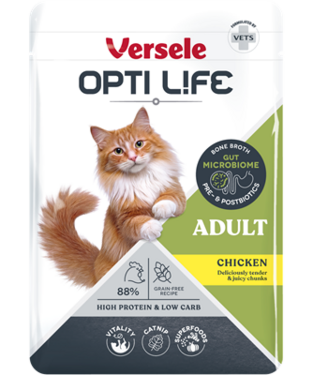 Opti Life Opti Life Kat Natvoer Adult met Kip (Brokjes in saus) Opti Life Opti Life Kat Natvoer Adult met Kip (Brokjes in saus)