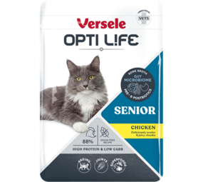 Opti Life Opti Life Kat Natvoer Senior met Kip (Brokjes in saus) Opti Life Opti Life Kat Natvoer Senior met Kip (Brokjes in saus)