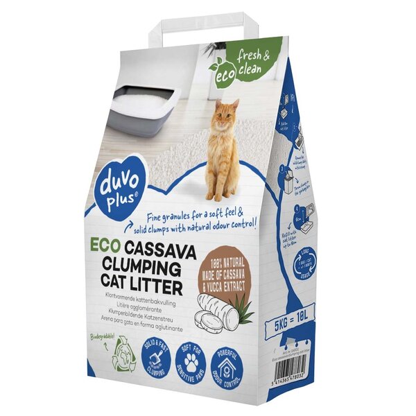 Duvo+ Duvo+ ECO Cassave Klontvormende Kattenbakvulling
