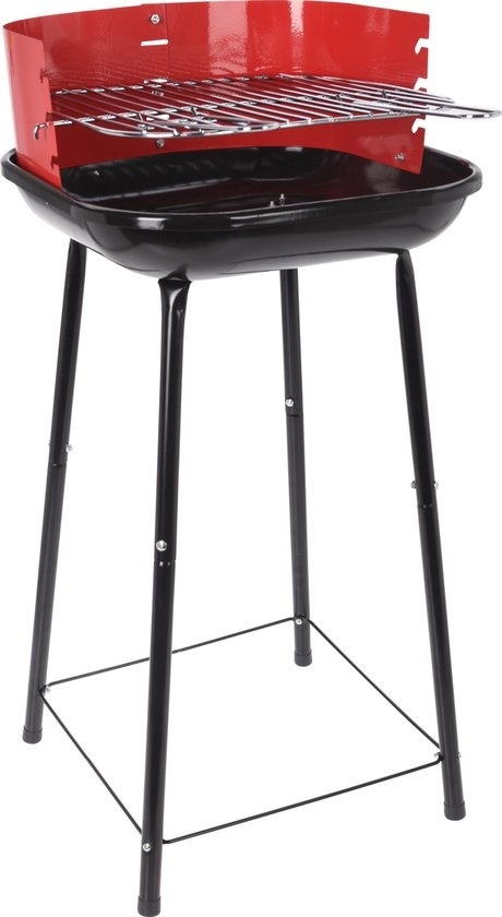 BBQ Holzkohlegrill - 85 cm - Grillfläche 26x26 cm