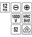 YATO isolierter Schraubendrehersatz mit Spannungsprüfer - 12-teilig - 1000V - robuster Stahl