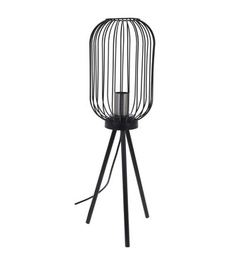 Art Deco Industrial Stehleuchte - Metall und Holz - 60 cm - Home & Styling - Wohnen & Einrichten - Beleuchtung - Stehlampen