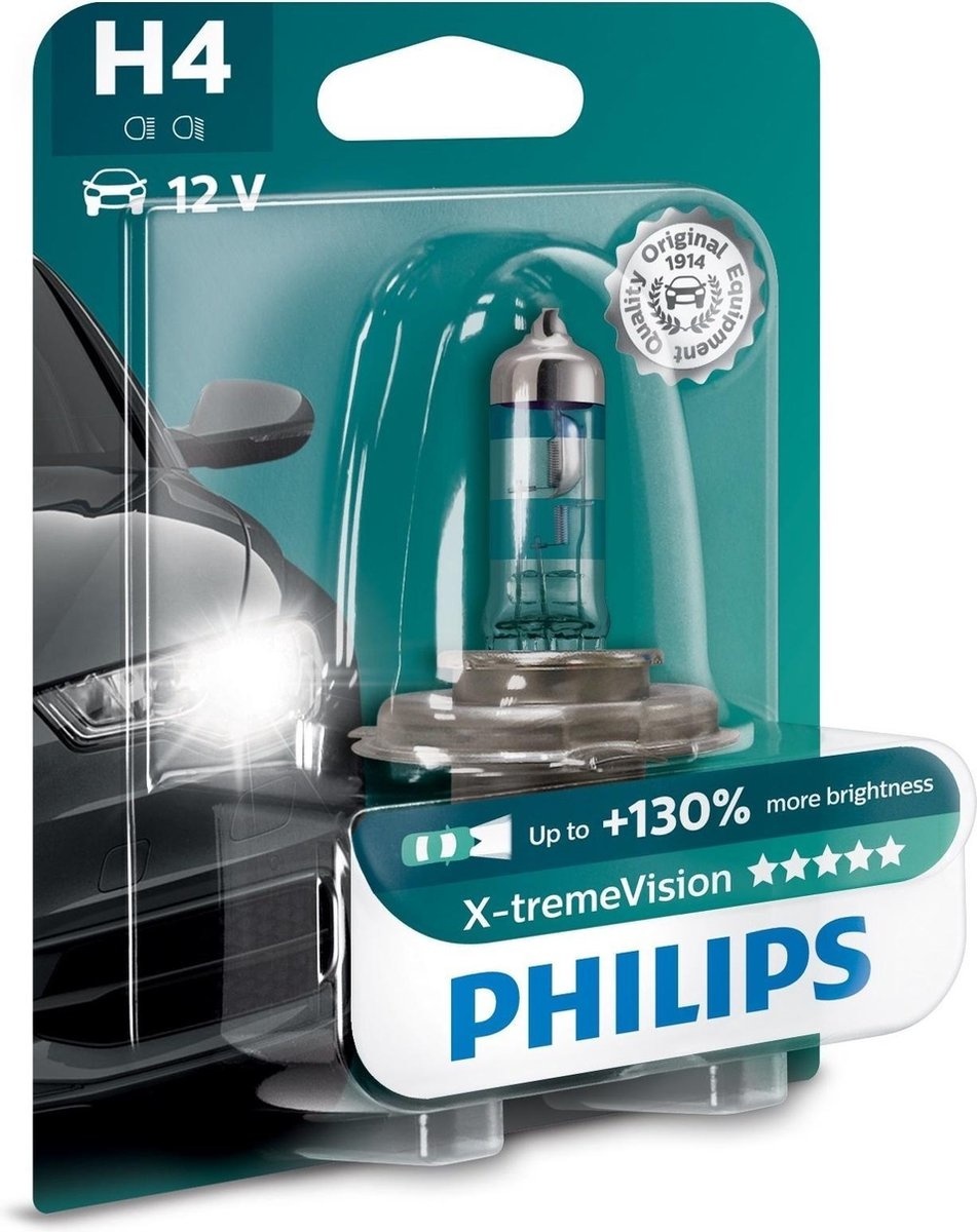 Das Licht günstig Kaufen-Philips Halogen-Glühlampe X-Tremevision H4 60/55 W 12 V. Philips Halogen-Glühlampe X-Tremevision H4 60/55 W 12 V <![CDATA[Der hellste Halogenscheinwerfer auf dem Markt mit 130% hellerem Licht im Vergleich zu Standardscheinwerfern. Das leistungss