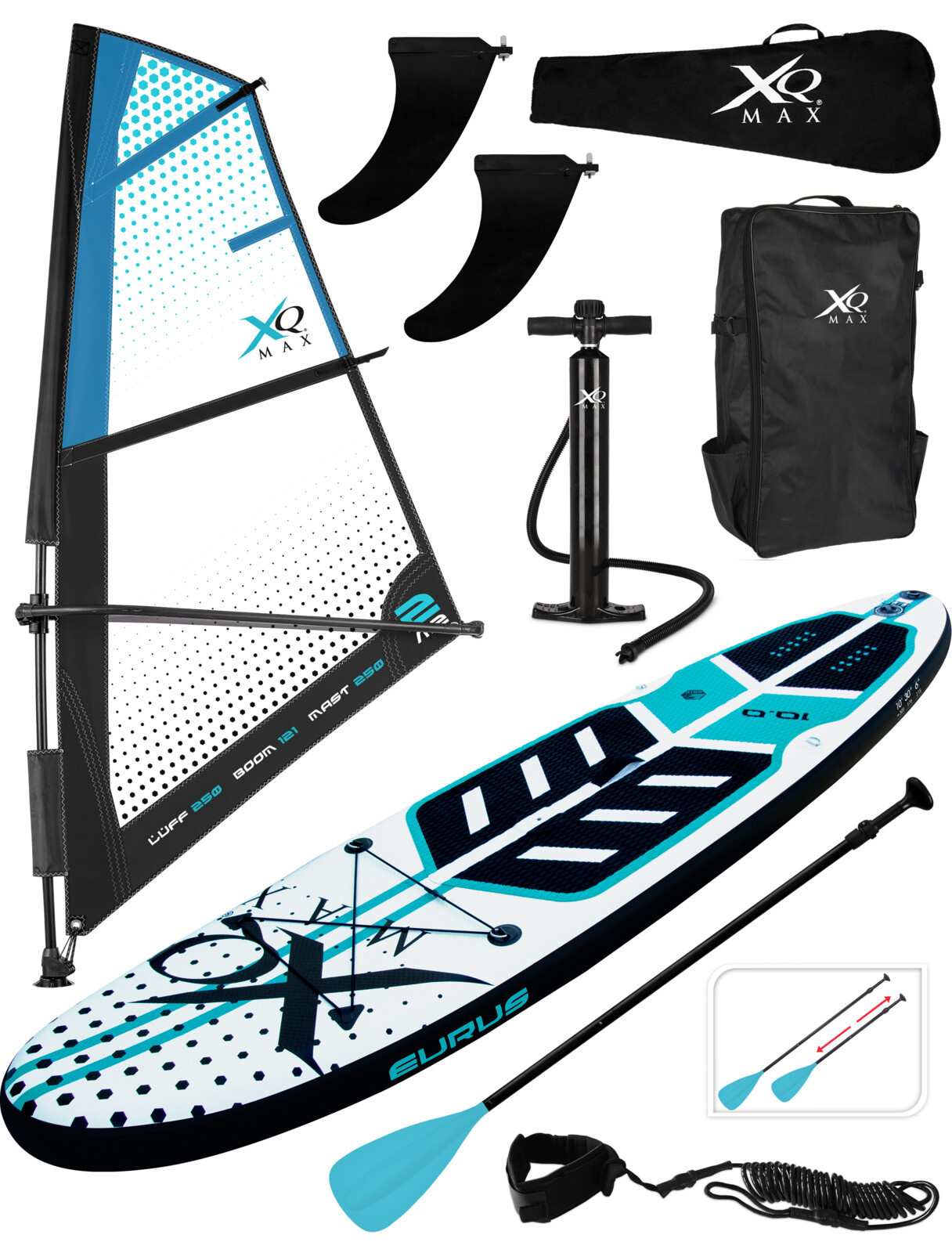 XQ max Sup Board - Extra Stabil - 305cm - Blau