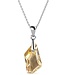 Yolora Damen-Halskette mit Tropfen-Anhänger und Kalpa Camaka Kristall - Farbe Silber - 18K Weißgold vergoldet - Geschenkverpackt