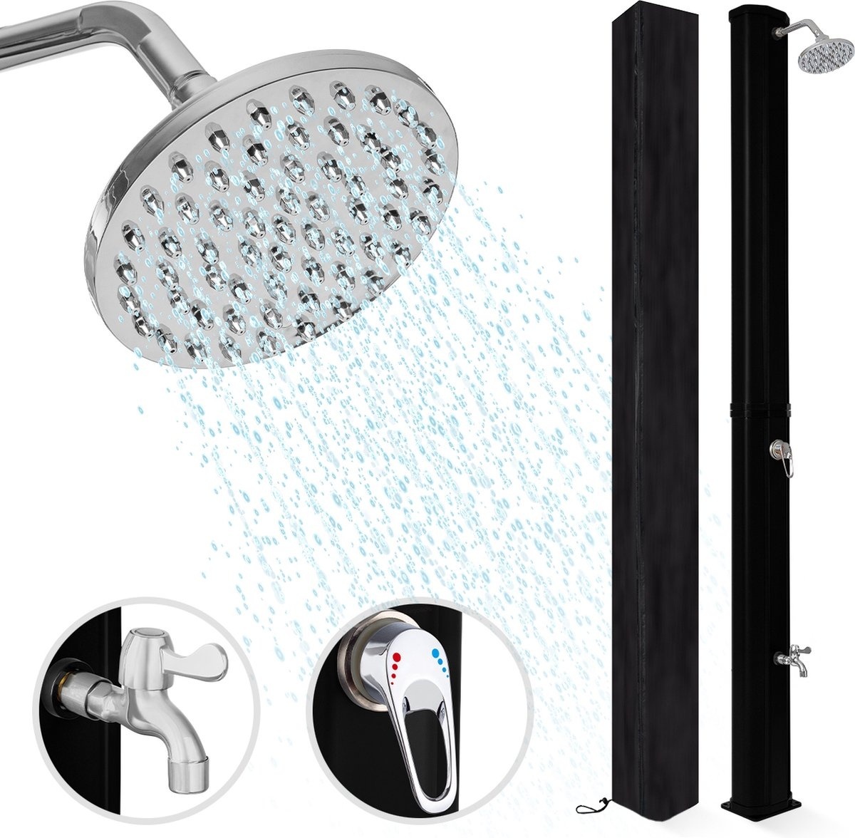 Life on günstig Kaufen-LifeGoods Outdoor-Dusche - Solar - 360° drehbarer Duschkopf - 35L - Schwarz. LifeGoods Outdoor-Dusche - Solar - 360° drehbarer Duschkopf - 35L - Schwarz <![CDATA[Freuen Sie sich auch auf Sonne, Schwimmen und Urlaub? Dann nehmen Sie die LifeGoods