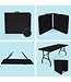 LifeGoods Klapptisch - Zusammenklappbarer Tisch - 70x180cm - Verstellbarer Klapptisch - Campingtisch - Wetterfest - Weiß