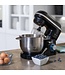 KitchenBrothers Küchenmaschine - Küchenmixer mit 6L-Edelstahl-Mixschüssel - Küchenroboter - 1400W - Schwarz