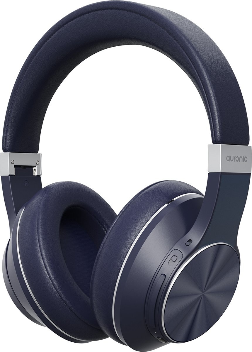 Blue Q günstig Kaufen-Auronic QuietSound Bluetooth-Kopfhörer kabellos - Over-Ear - aktive Geräuschunterdrückung - Mikrofon - inkl. Tragetasche - Blau. Auronic QuietSound Bluetooth-Kopfhörer kabellos - Over-Ear - aktive Geräuschunterdrückung - Mikr